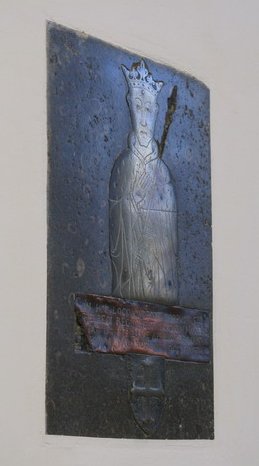 Brass memorial to King Ethelred, Wimborne Minster, Dorset